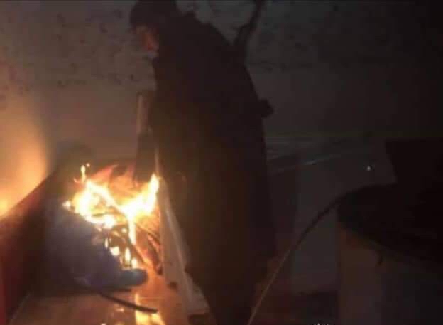 داعش وێنەی سووتاندنی دوو ماڵی كورد بڵاو دەكاتەوە