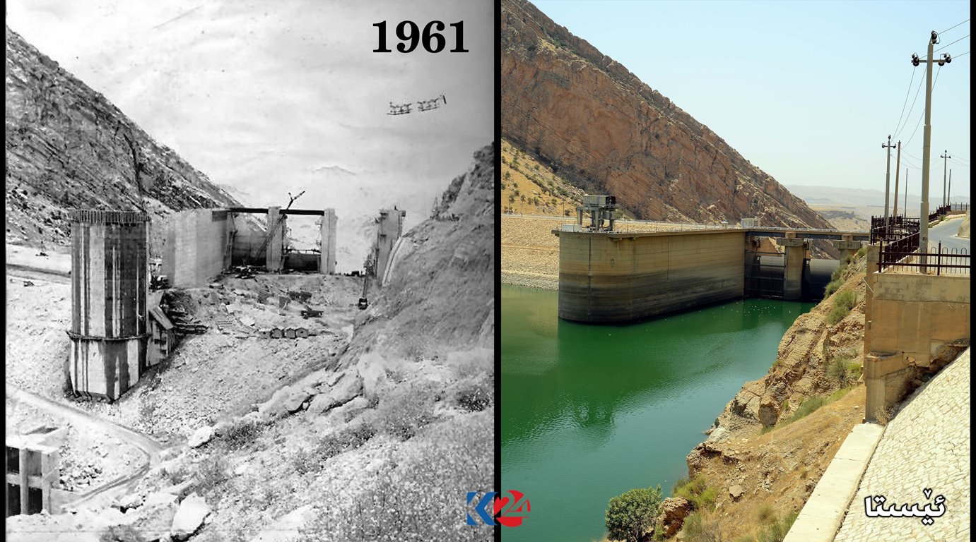 له‌ 12 وێنه‌ جیاوازی ئێستا و 60 ساڵ به‌ر له‌ ئێستای به‌نداوی ده‌ربه‌ندیخان ببینه‌