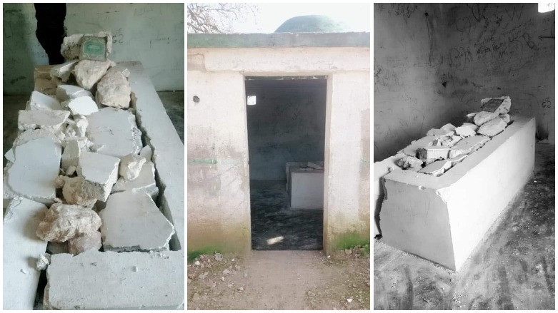 Efrîn.. Grûpên çekdar mezargeheke Kurdê Elewî dişikînin 