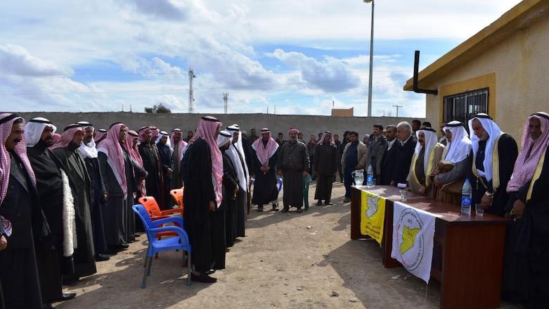 The Deir al-Zor administration released 103 Islamic State prisoners, among 283, during a meeting in Siwer, March 4, 2019. (Photo: ANF)