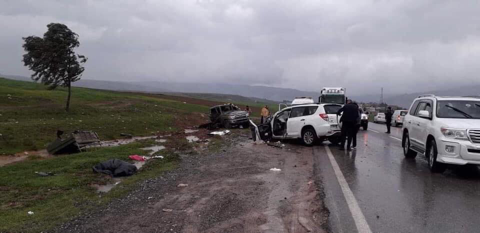 دهۆك.. لە رووداوێکی ھاتووچۆدا دوو كەس گیانیان لە دەست دا