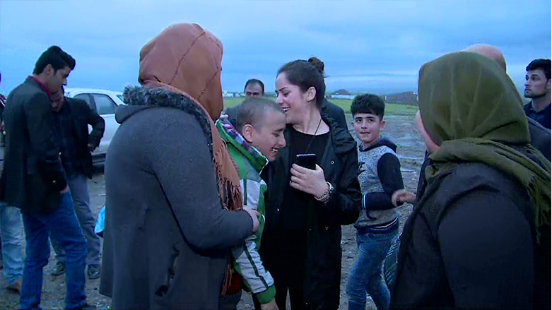 Ezidi family members tearfully welcome the return of relatives recently released from years of captivity under the Islamic State, March, 25, 2019. (Photo: Kurdistan 24)