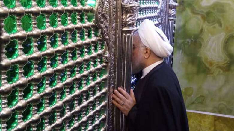 حسن روحانی پس از ورود به عراق از اماکن مقدس شیعیان دیدن کرد