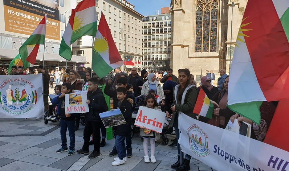Li Vienna û Beyrûtê mangirtinên piştevaniya Efrînê birêve diçin