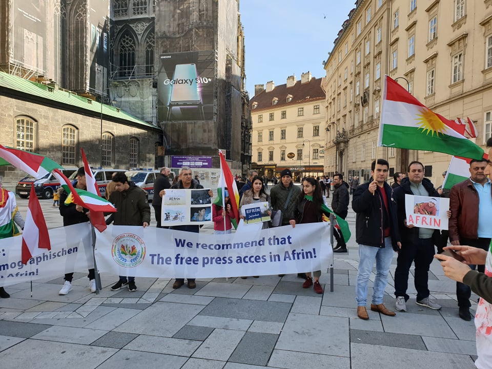 Li Vienna û Beyrûtê mangirtinên piştevaniya Efrînê birêve diçin