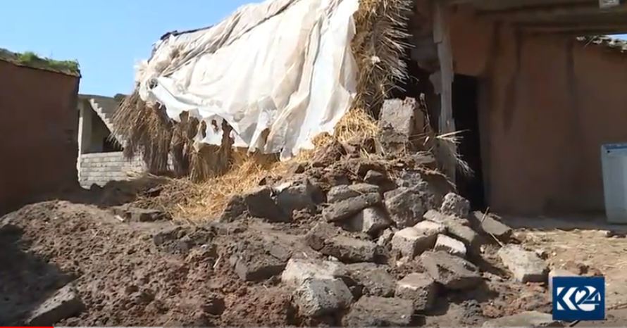 Li şêxanê bi eger a baranê gelek xanî heriftîne