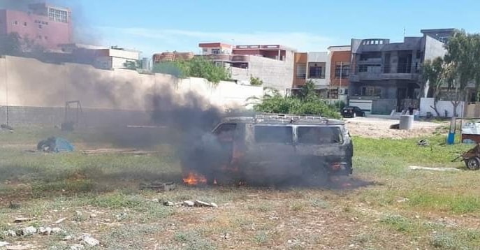 دیمەنێكی ساتەوەخستی سووتانی ئۆتۆمبێلەكە