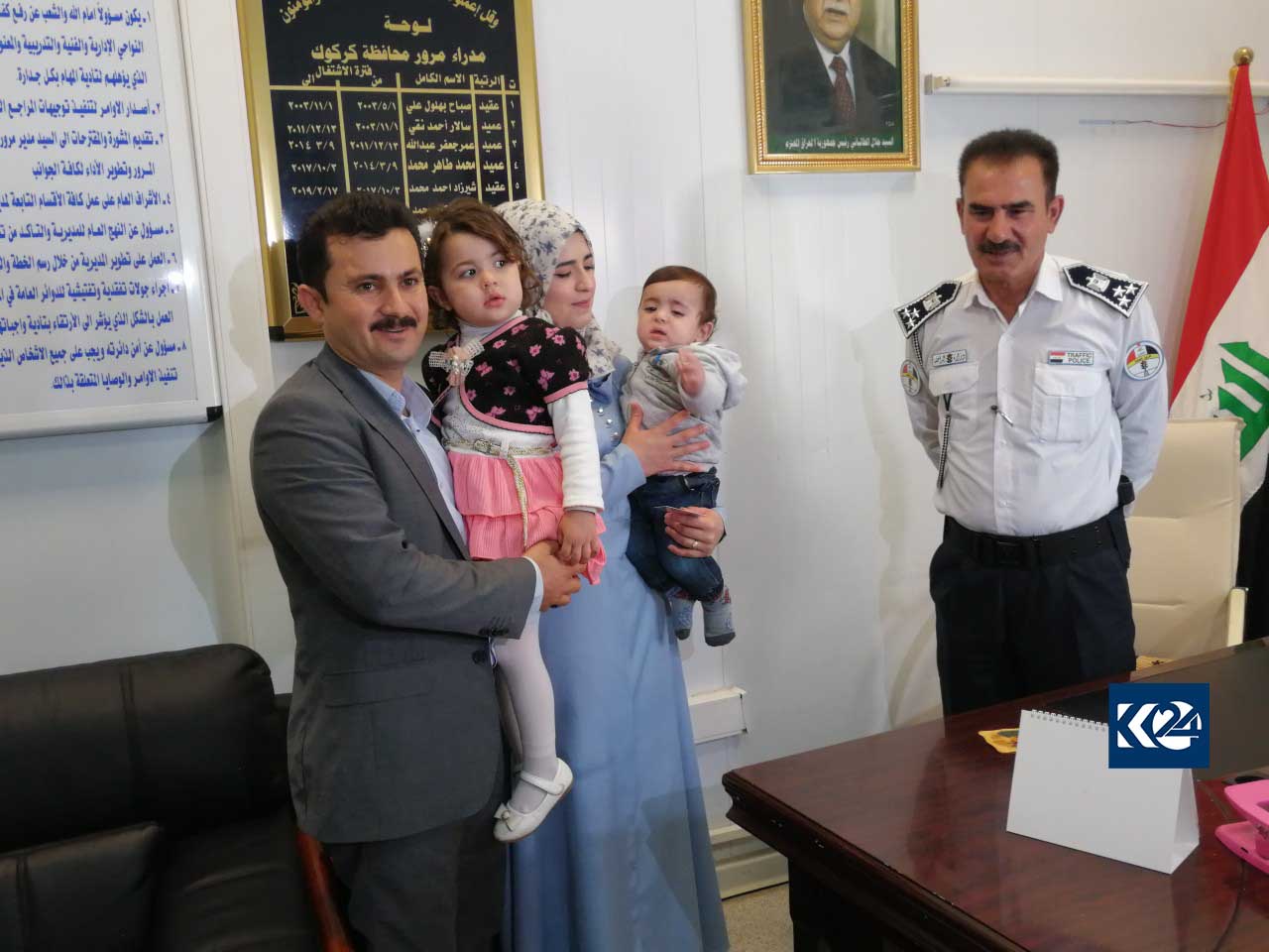 Shaida Abdul-Majid, the female applicant, receiving her license on April, 17, 2019. (Photo: Kurdistan 24)