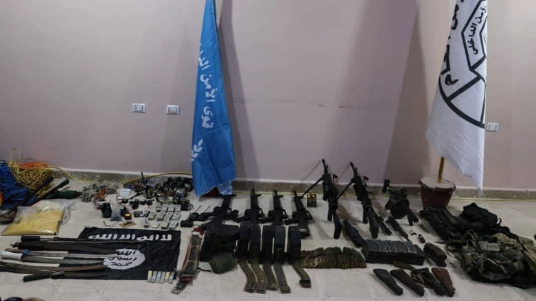Six ISIS suspects being arrested in Manbij. (Photo: Manbij Internal Security Forces)