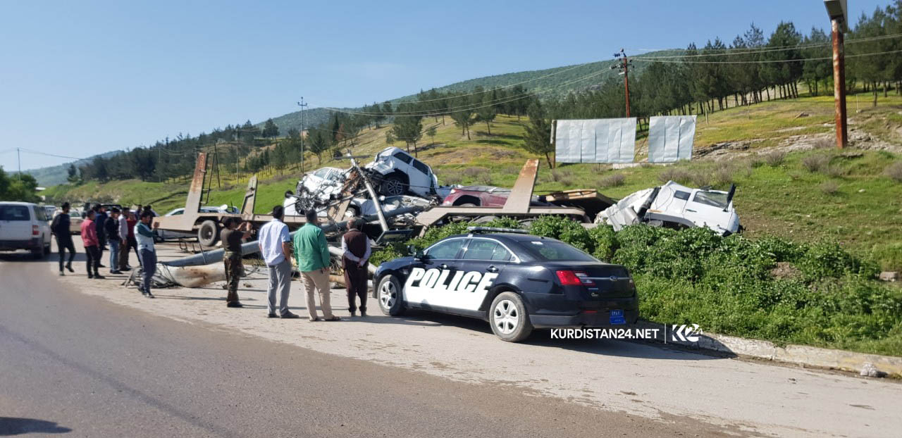 بارھەڵگرێك لە سۆران بە شەش ئۆتۆمبێلەوە وەرگەڕا