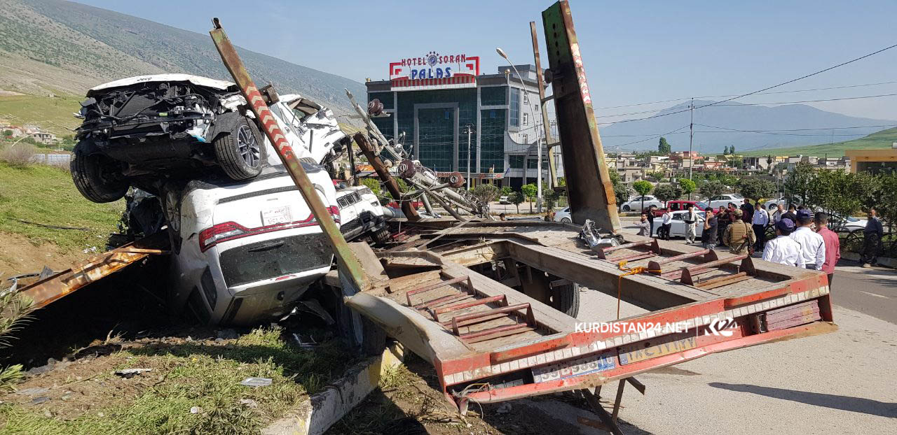 بارھەڵگرێك لە سۆران بە شەش ئۆتۆمبێلەوە وەرگەڕا