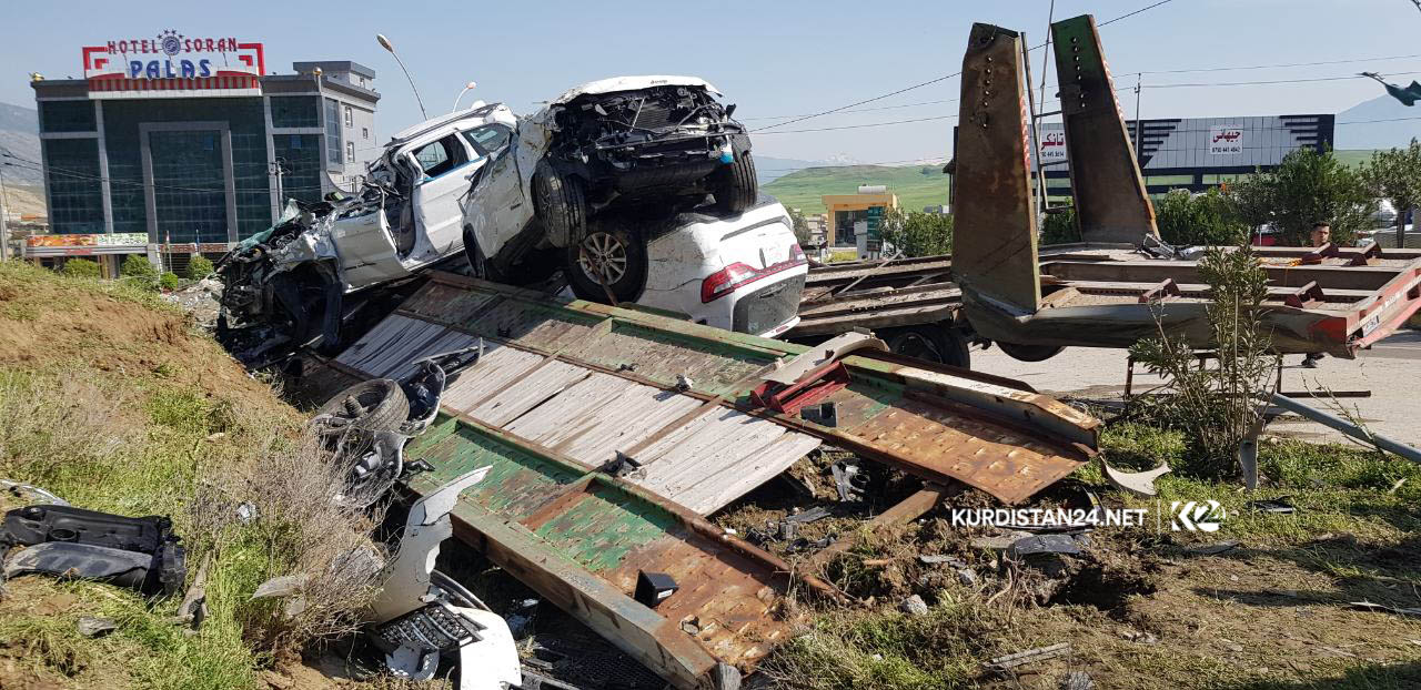 بارھەڵگرێك لە سۆران بە شەش ئۆتۆمبێلەوە وەرگەڕا