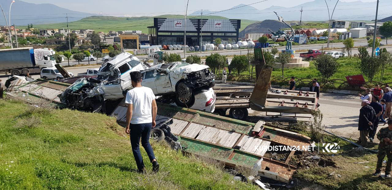 بارھەڵگرێك لە سۆران بە شەش ئۆتۆمبێلەوە وەرگەڕا