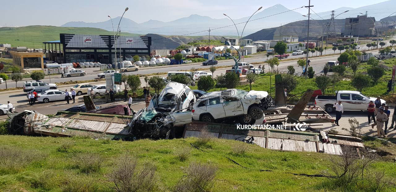 بارھەڵگرێك لە سۆران بە شەش ئۆتۆمبێلەوە وەرگەڕا