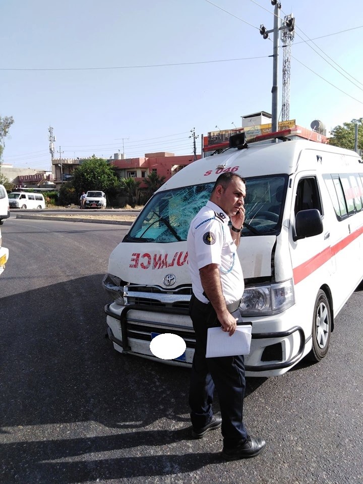 لە گەرمیان ئەمبوڵانس ھاووڵاتییەك بریندار دەكات