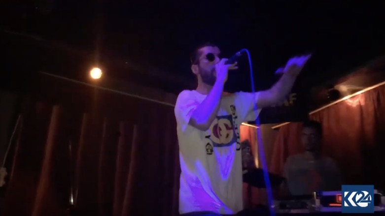 Rapper Xam performs at an event in Istanbul, Turkey, June 14, 2019. (Photo: Kurdistan 24) 