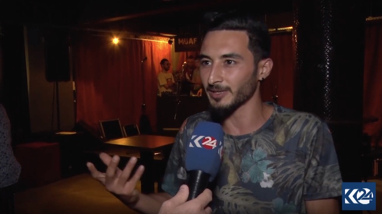 Rapper Runyartin speaks to Kurdistan 24 following a concert in Istanbul, Turkey, June 14, 2019. (Photo: Kurdistan 24)