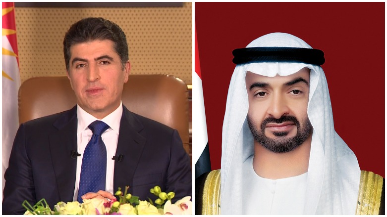 شێخ محه‌مه‌د بن زايد پەیامێکی پيرۆزبايى ئاراستەی‌ نێچيرڤان بارزانى کرد