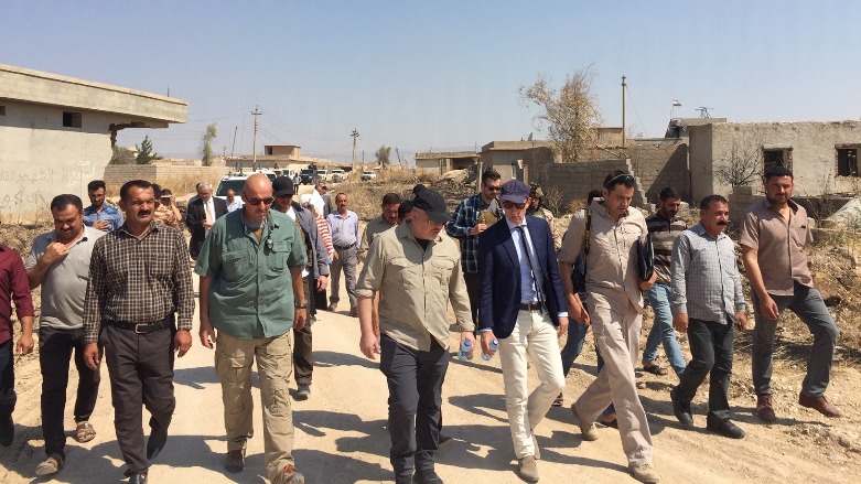 Matthijs Wolters, Ambassador of the Netherlands, visited Sinjar (Shingal) district on Thursday. (Photo: Embassy the Netherlands in Iraq)
