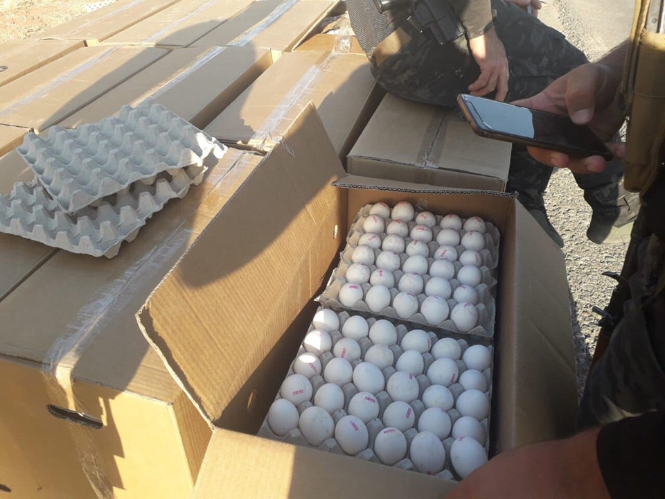 لە دوكان دەست بەسەر 700 كارتۆن ھێلكەی خراپبوو دا گیرا