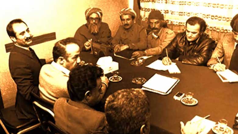 دیدار هیئت نمایندگی خلق کرد باحضور دکتر عبدالرحمن قاسملو، شێخ عزالدین حسینی و داریوش فروهر