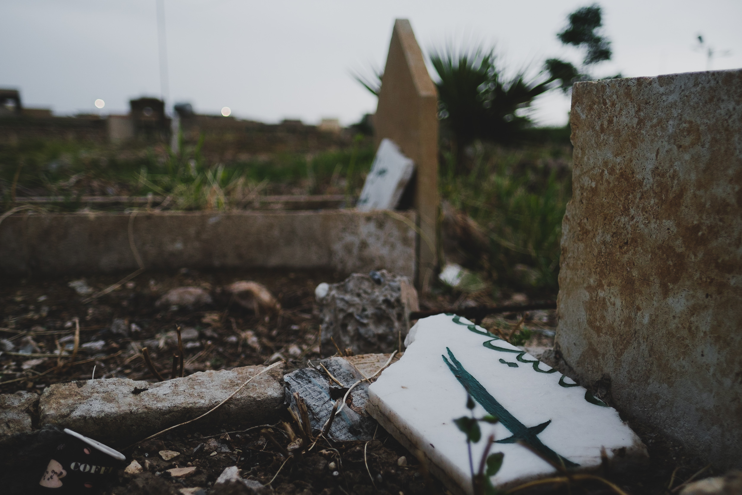 The Islamic State destroyed graves at the shrine. (Photo: Kurdistan 24/Levi Clancy)