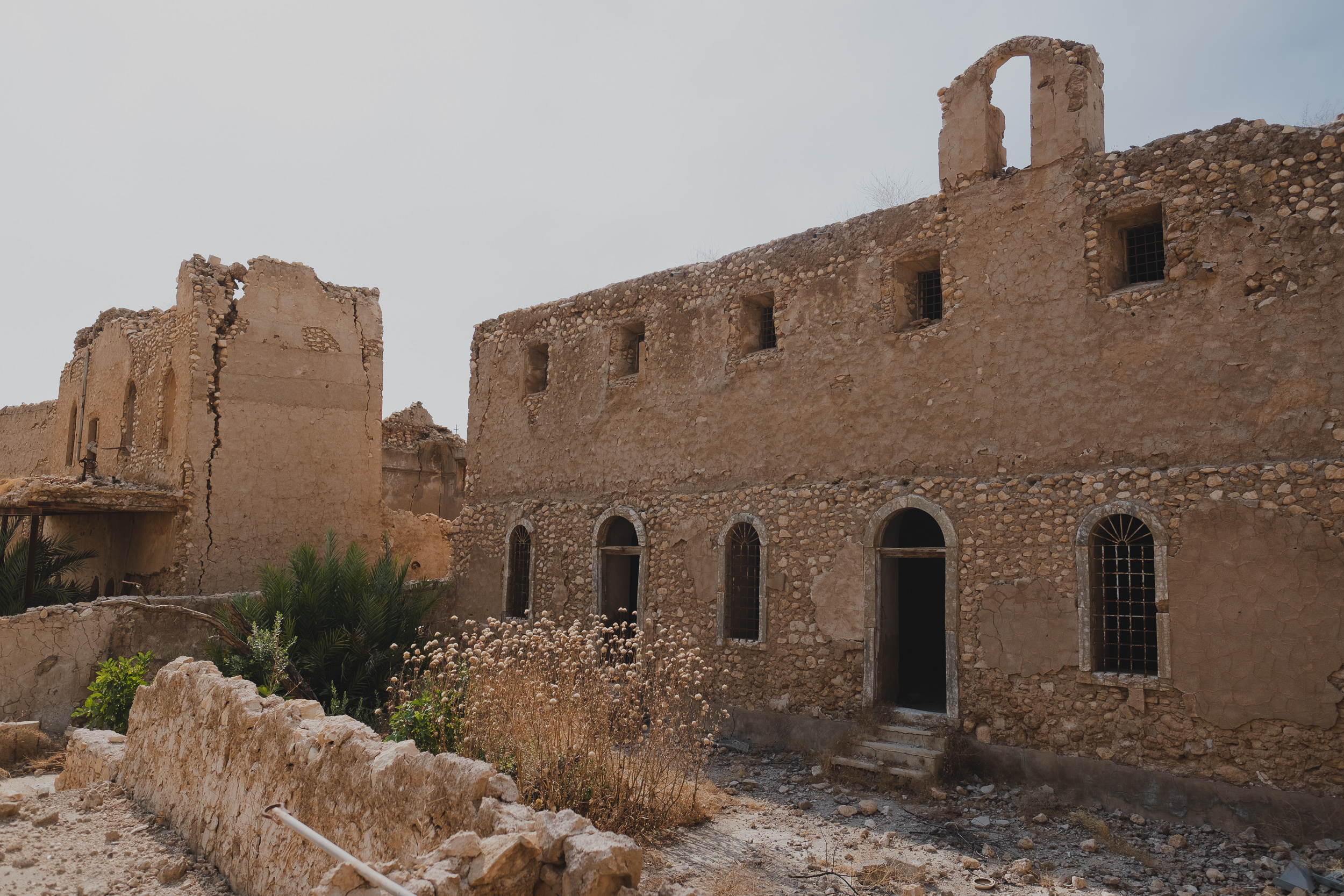 The entrance and bell tower of the Syriac Catholic Cathedral of the Heart of Jesus. (Photo: Kurdistan 24/Levi Clancy)