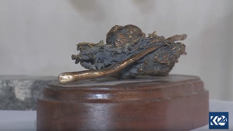 One of the artworks on display at the gallery. (Photo: Kurdistan 24)