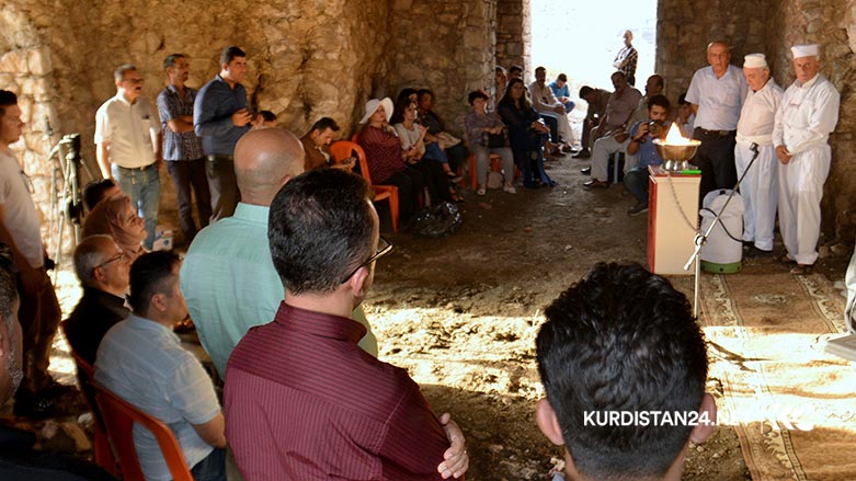 The ceremony at Darbandikhan's Zoroastrian fire temple, Aug. 8, 2019. (Photo: Kurdistan 24/Karwan Yara)