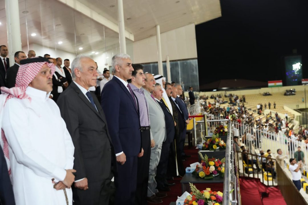 وجه نيجيرفان بارزاني بتحمل نفقات المنتخبات المشاركة في المجموعة الثانية لبطولة لاتحاد غرب آسيا (صورة: رئاسة الاقليم)