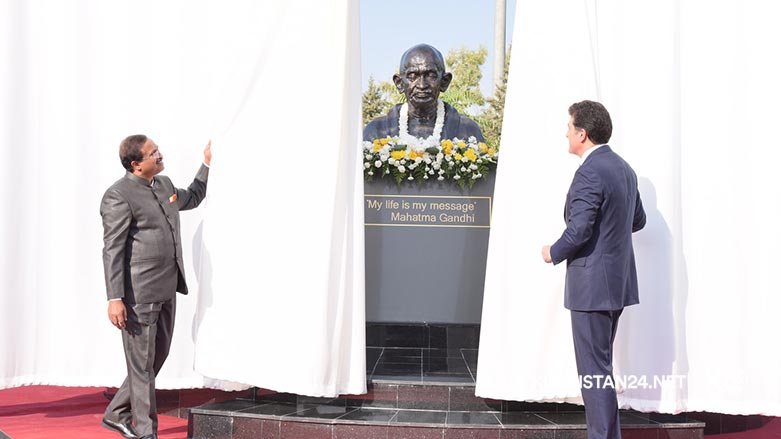 Mahatma Gandhi statue unveiled in Kurdistan Region’s Erbil