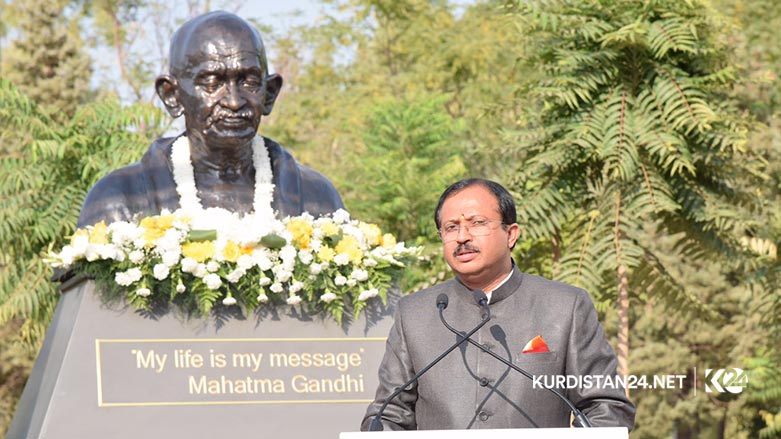 Mahatma Gandhi statue unveiled in Kurdistan Region’s Erbil