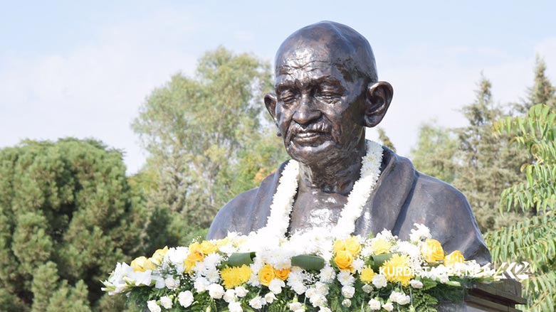 Mahatma Gandhi statue unveiled in Kurdistan Region’s Erbil