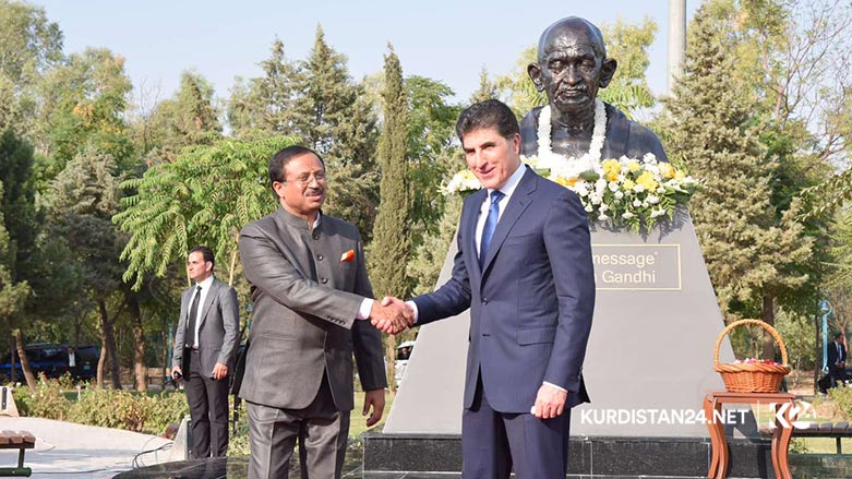 Mahatma Gandhi statue unveiled in Kurdistan Region’s Erbil
