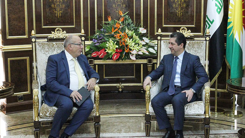 Serokê hikumeta Herêma Kurdistanê pêşwazî kir li balyozê Yonanê li Îraq