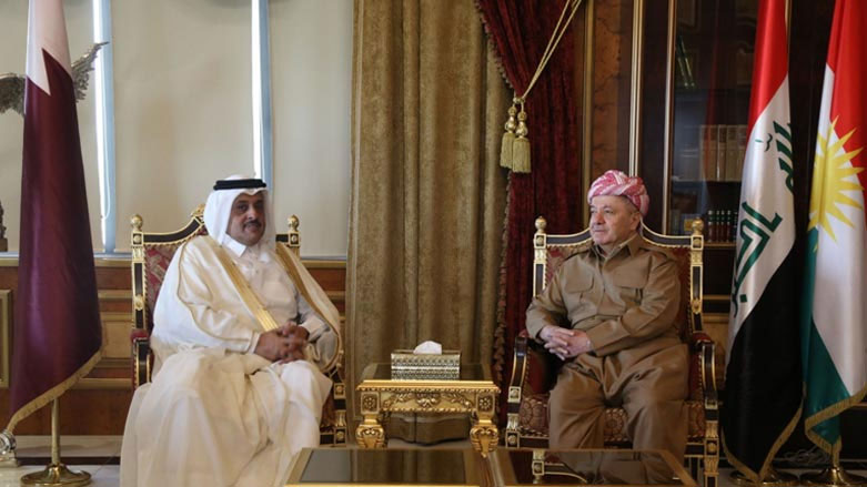 دیدار آقای بارزانی با سفیر قطر در عراق