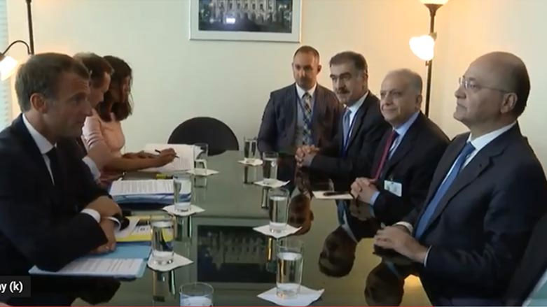 برهم صالح رئیس جمهور عراق فدرال - امانوئل ماکرون رئیس جمهور فرانسه