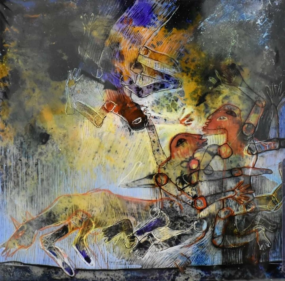 Şêwekarên Kurd êş û azarên gelê xwe bi rengan derdibirînin