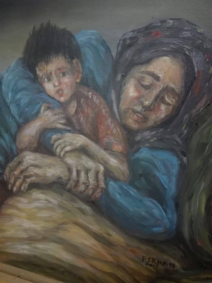 Şêwekarên Kurd êş û azarên gelê xwe bi rengan derdibirînin