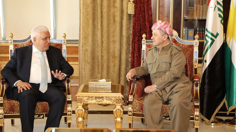 در دیدار آقای بارزانی  با فالح فیاض وضعیت کنونی عراق  مورد بحث و تبادل نظر قرار گرفت 