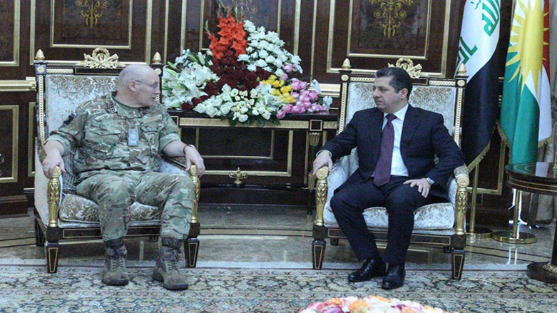 نخست وزیر دولت اقلیم کردستان با مشاور ارشد نظامی انگلستان دیدار کرد