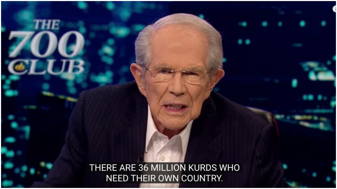 Televangelist Pat Robertson on “The 700 Club,” the talk show he hosts on the Christian Broadcasting Network.