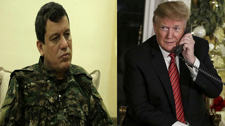 تماس تلفنی دونالد ترامپ با مظلوم عبدی