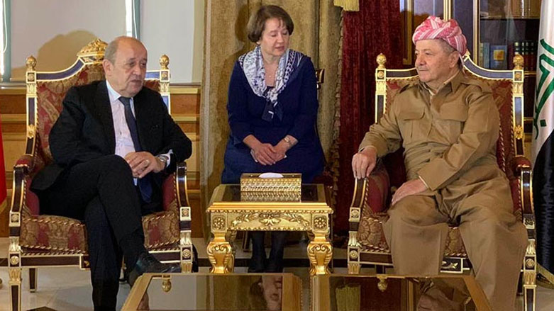 گفتگو بر سر آخرین تحولات منطقه و جهان در دیدار آقای بارزانی با جان اف لودریان