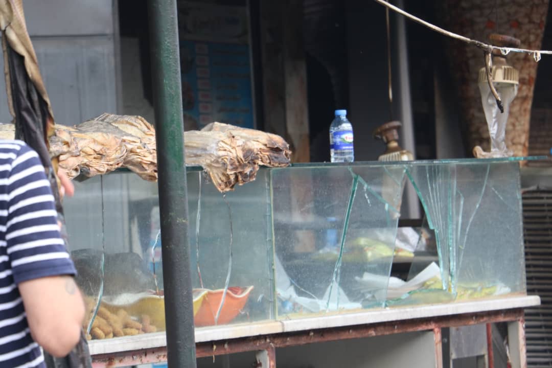The aftermath of the car bombing on Munir Habib Street, located near Qamishli's popular Omari Restaurant, Oct. 11, 2019. (Photo: Kurdistan 24/Lorans Al-Sher)