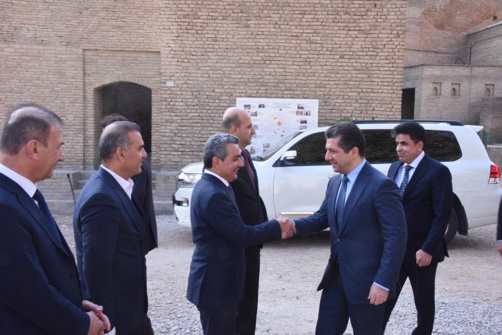مسرور بارزاني يزور قلعة اربيل التاريخية