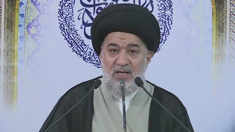 ئه‌حمه‌د سافی كه‌ربه‌لایی، نوێنه‌ر و وتارخوێنی مه‌رجه‌عیه‌تی شیعه‌كان له‌ كه‌ربه‌لا، كه‌ ئه‌مڕۆ هه‌ینی، په‌یامه‌كه‌ی سیستانی خوێنده‌وه‌