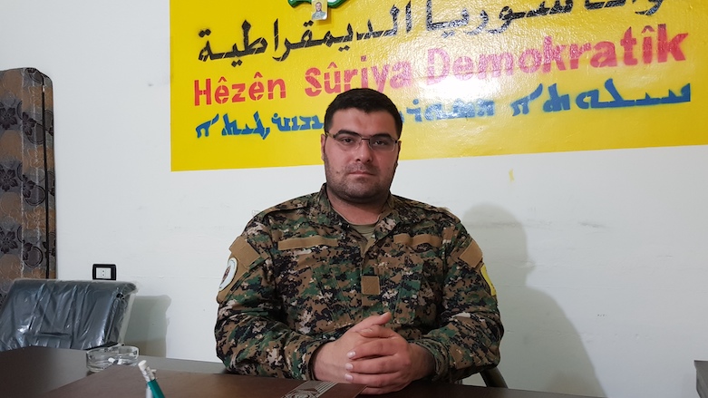 SDF spokesperson Kino Gabriel during an interview with Kurdistan 24. (Photo: Kurdistan 24/Wladimir van Wilgenburg)