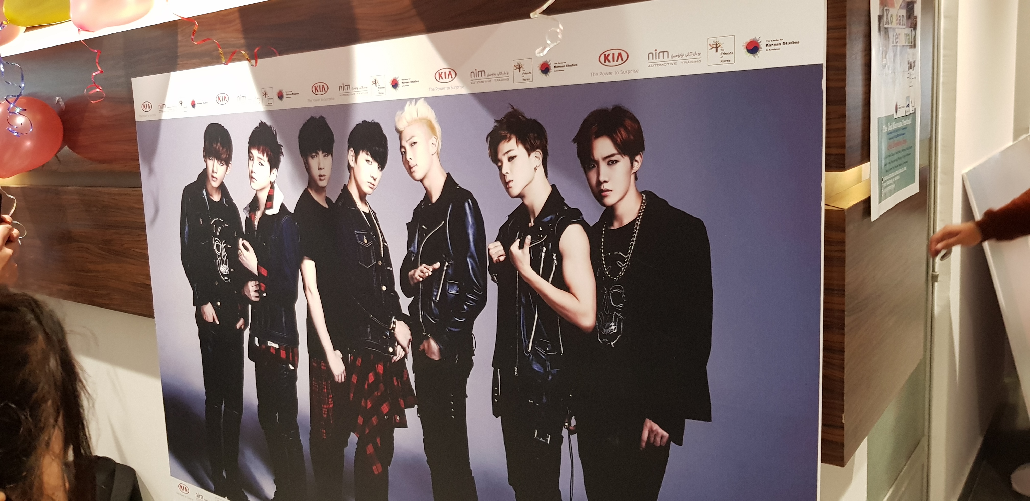 Poster of BTS, also known as the Bangtan Boys, a seven-member South Korean boy band formed in Seoul in 2013. (Photo: Kurdistan 24/Wladimir van Wilgenburg)