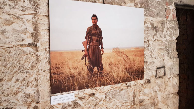 The exhibition by Canadian photographer Joey Lawrence is being held at Amna Suraka, or the “Red Security” Prison Museum in Sulaimani. (Photo: Kurdistan 24/Wladimir van Wilgenburg)